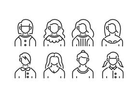Women avatars vector